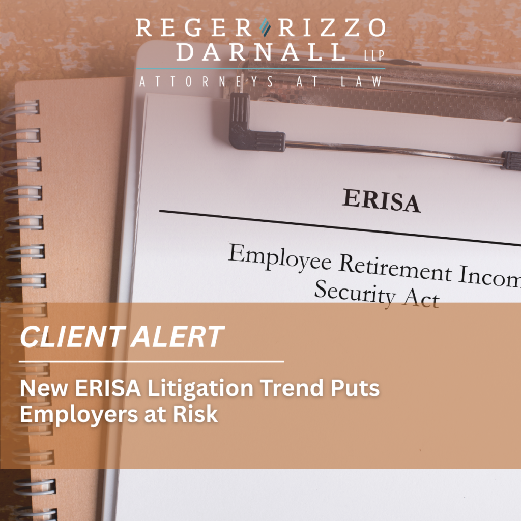 Picture of a clipboard with the word ERISA on it.